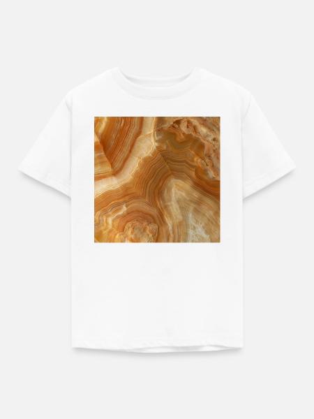 Orangen- und Honigagat - Kinder T-Shirt - Weiß