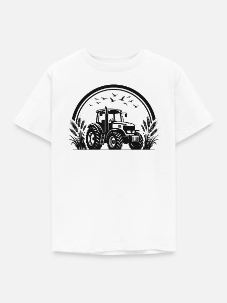 Traktor / Traktor / Traktor - Kinder T-Shirt - Weiß