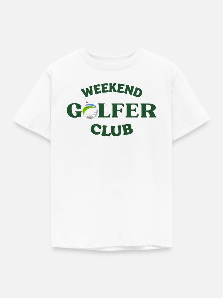 Wochenend-Golferclub-Geschenk - Kinder T-Shirt - Weiß