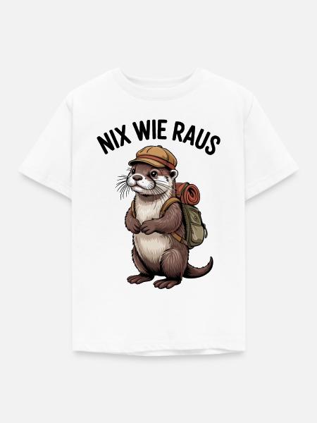 Abenteuer Otter - Kinder T-Shirt - Weiß
