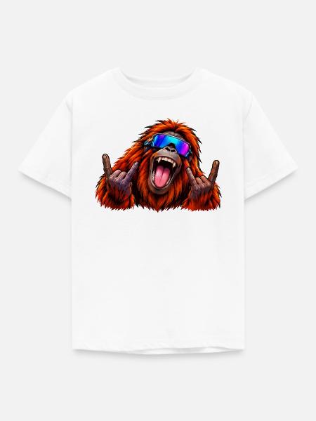 orang-utan-rock-cool - Kinder T-Shirt - Weiß