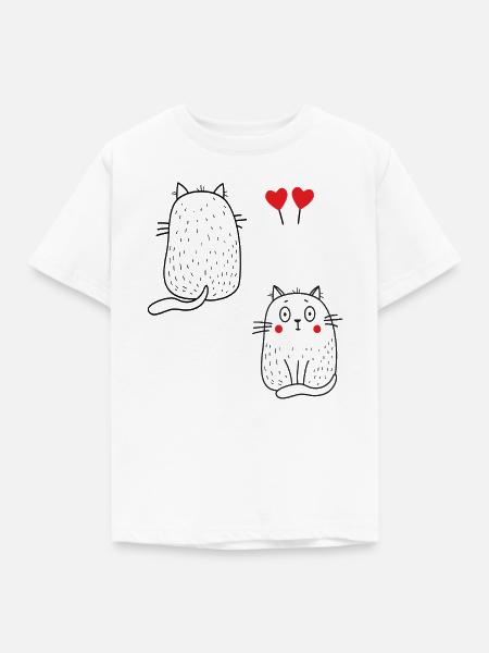 coole Katzen - Kinder T-Shirt - Weiß