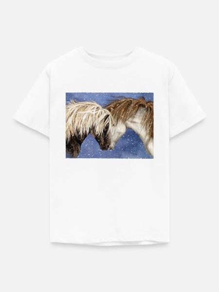 Islandpferde-Freunde - Kinder T-Shirt - Weiß