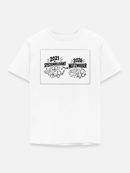 systemrelevant-nutzniesser-mit-rahmen - Kinder T-Shirt - Weiß