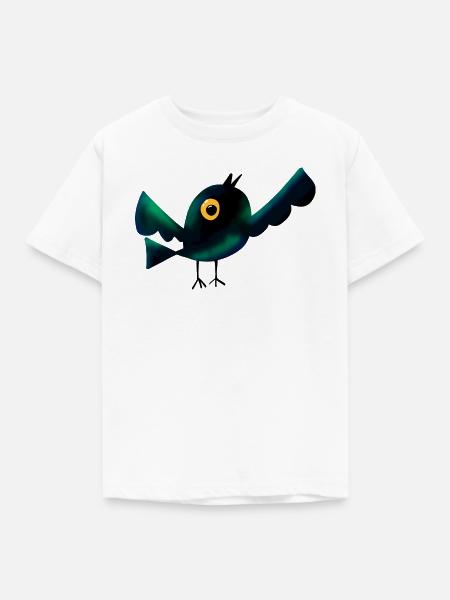 Nachtvogel im Wald - Kinder T-Shirt - Weiß