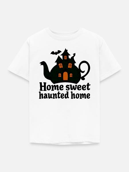 Spuk-Teekanne Hausdesign - Kinder T-Shirt - Weiß