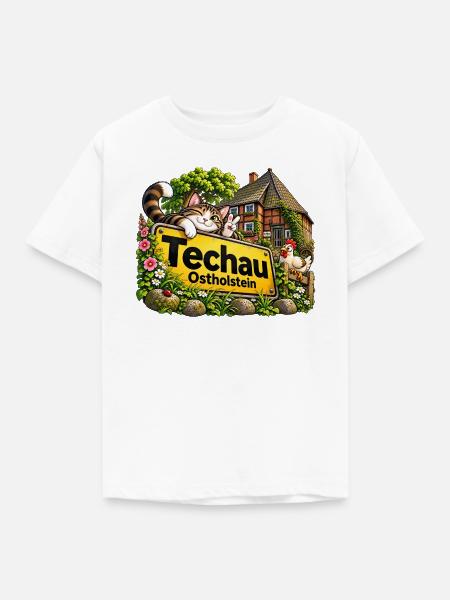 Ortschaft Techau - Gemeinde Ratekau - Ostholstein - Kinder T-Shirt - Weiß