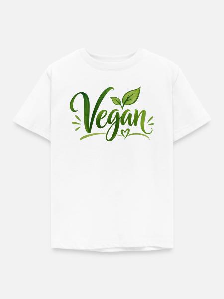 Vegan - Veganer - fleischfrei - fleischlos - Kinder T-Shirt - Weiß