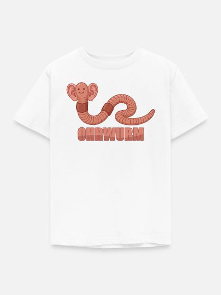 Ohrwurm  - Kinder T-Shirt - Weiß