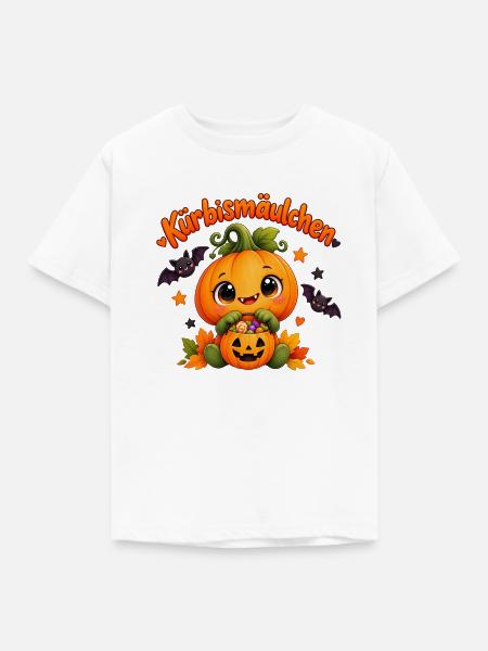 Kürbismäulchen - Kinder T-Shirt - Weiß