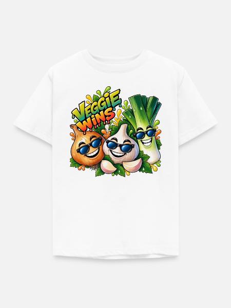Gemüse Trio Humor - Kinder T-Shirt - Weiß