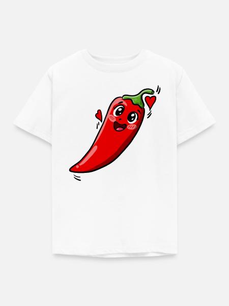 Chili_Pepper - Kinder T-Shirt - Weiß
