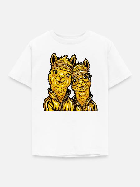 Alpaka Love Tiere - Kinder T-Shirt - Weiß
