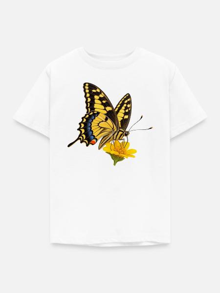 Schmetterling Koenigs page - Kinder T-Shirt - Weiß