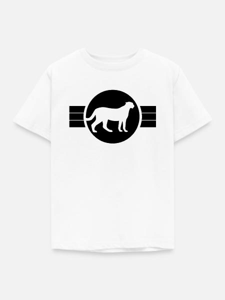 Gepard Silhouette - Kinder T-Shirt - Weiß
