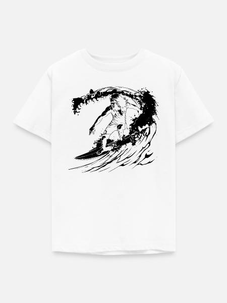 Surfer - Kinder T-Shirt - Weiß