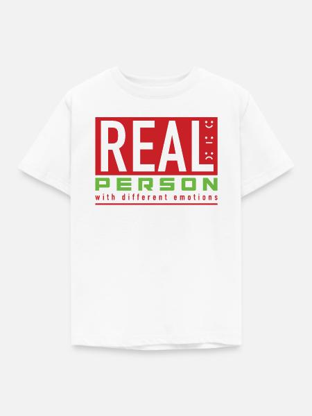 Real Person - Kinder T-Shirt - Weiß