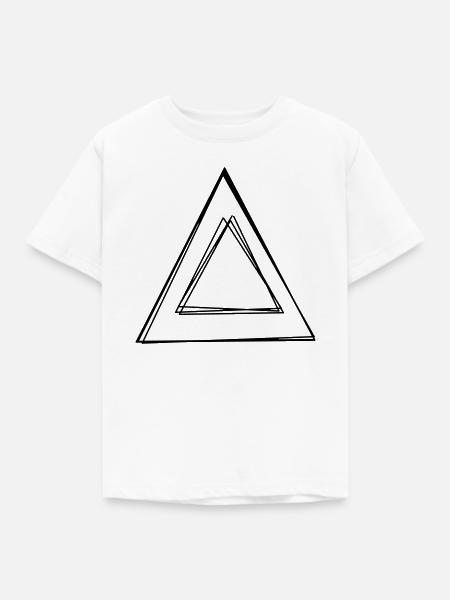 Griechischer Buchstabe Delta handgezeichnet - Kinder T-Shirt - Weiß