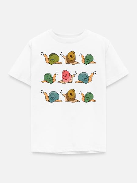 Schnecken - Kinder T-Shirt - Weiß