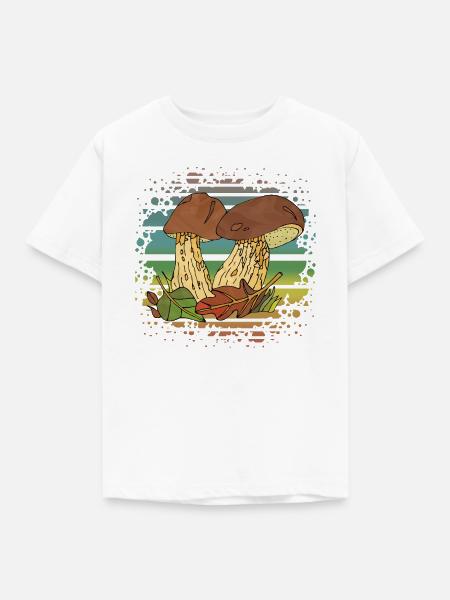 Pilze - Kinder T-Shirt - Weiß