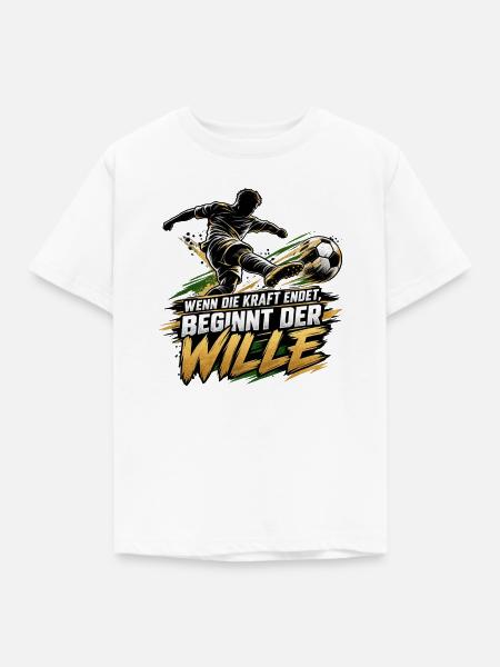 Fußball Motivation - Kinder T-Shirt - Weiß