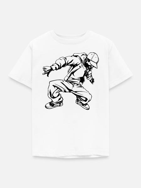 Breakdancer - Kinder T-Shirt - Weiß