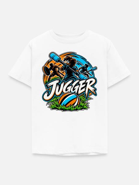 Jugger – Pompfen, Jugg & Teamaction - Kinder T-Shirt - Weiß