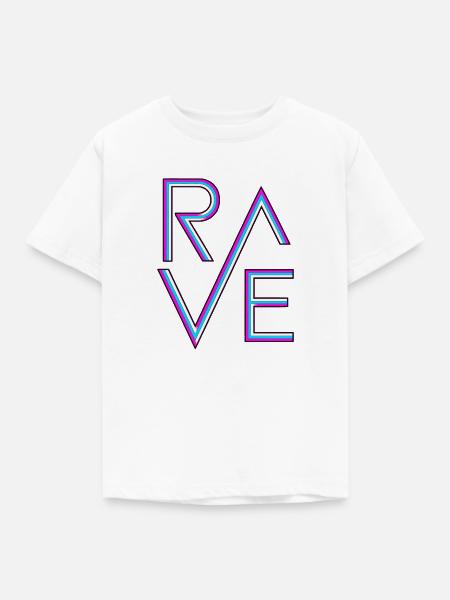 Rave Neon - Kinder T-Shirt - Weiß