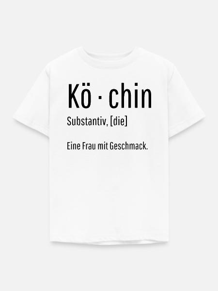 Köchin Substantiv Definition Küche Geschenk - Kinder T-Shirt - Weiß