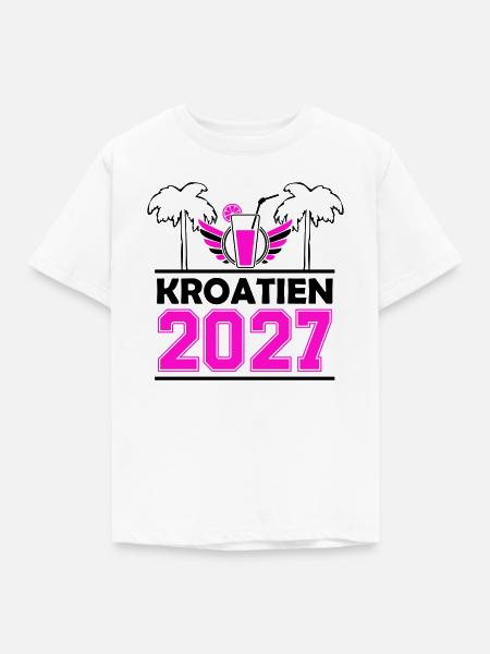 2027 Kroatien - Kinder T-Shirt - Weiß