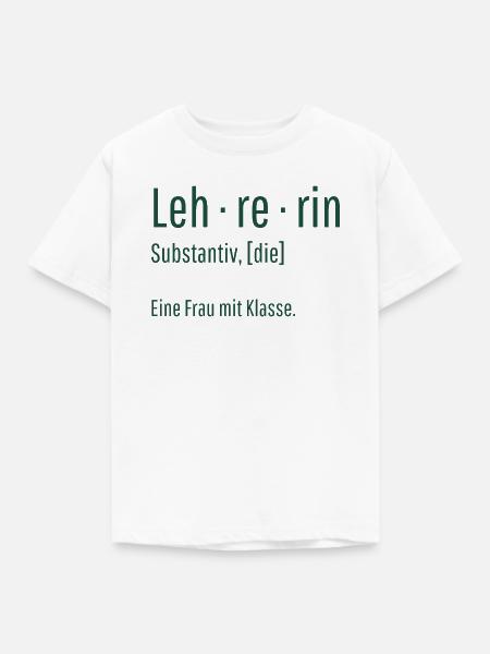 Lehrerin Substantiv Definition Schule Geschenk - Kinder T-Shirt - Weiß
