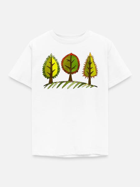 Baum - Kinder T-Shirt - Weiß