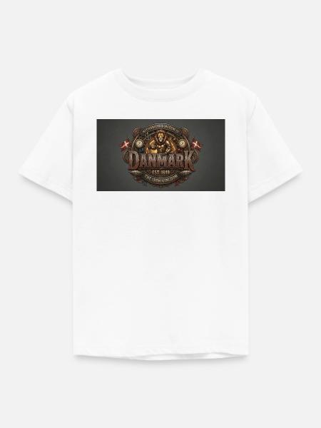Mechanical Kingdom of Danmark - Kinder T-Shirt - Weiß