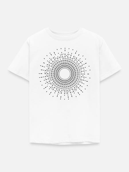 Geometrische Linien-Musterkomposition - Kinder T-Shirt - Weiß