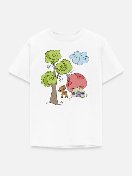 Zauberhafter_Wald - Kinder T-Shirt - Weiß