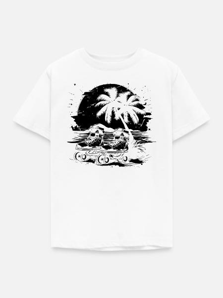 Rollschuhlaufen - Kinder T-Shirt - Weiß