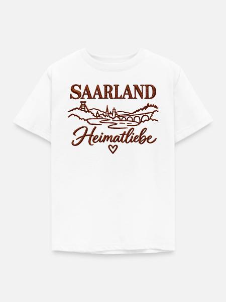 Saarland Heimatliebe - Kinder T-Shirt - Weiß
