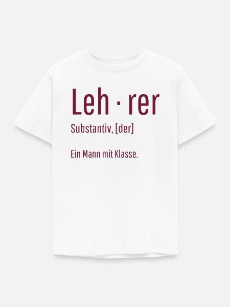 Lehrer Substantiv Definition Schule Geschenk - Kinder T-Shirt - Weiß