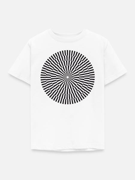 Radiales Pulsmuster - Kinder T-Shirt - Weiß