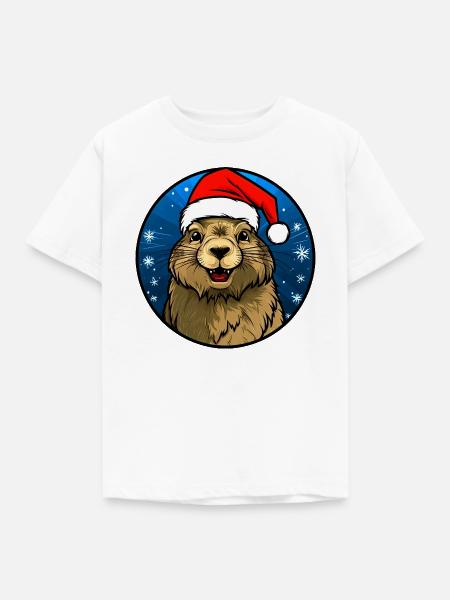 Murmeltiere Christmas - Kinder T-Shirt - Weiß
