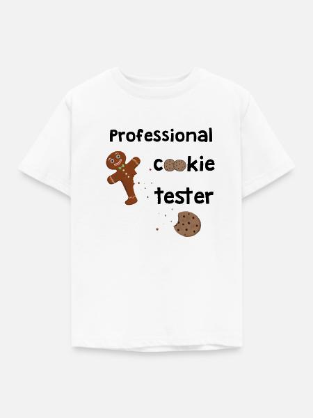 Professional Cookie Tester - Lebkuchenmann - Kinder T-Shirt - Weiß