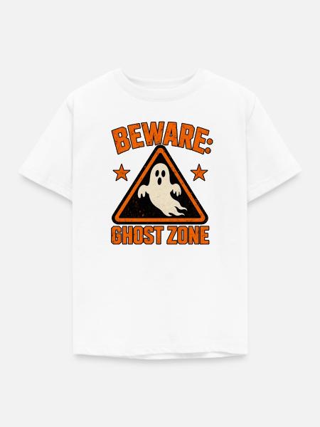 Vorsicht vor Ghost Zone-Schild - Kinder T-Shirt - Weiß