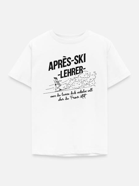 Après Ski Lehrer - Kinder T-Shirt - Weiß