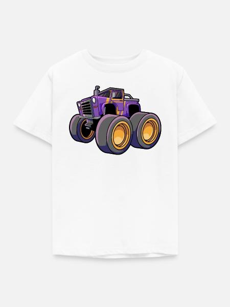 Mardi Gras Monstertruck - Kinder T-Shirt - Weiß