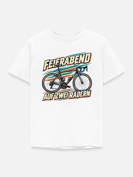 Rennrad Feierabend - Kinder T-Shirt - Weiß