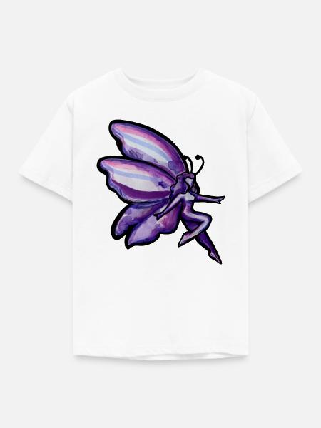 Lila Traumflügel-Fee - Kinder T-Shirt - Weiß