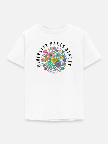 Diversity makes beauty! - Kinder T-Shirt - Weiß