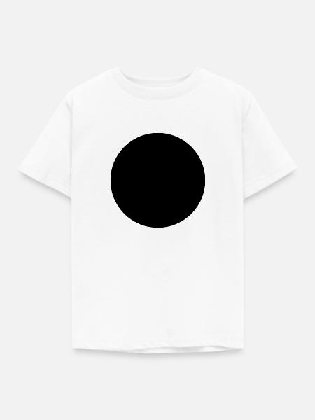 Black Circle Schwarzer Kreis - Kinder T-Shirt - Weiß