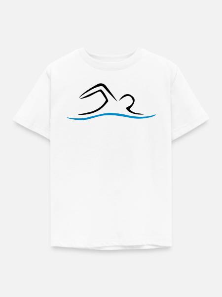 SCHWIMMEN - Kinder T-Shirt - Weiß