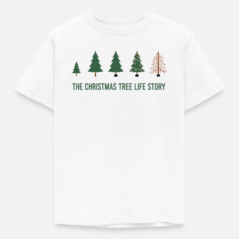 Christmas Tree Evolution – Funny Xmas Design - Kids' T-Shirt - white